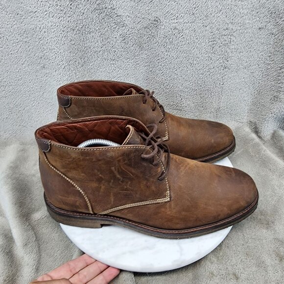 Johnston & Murphy Copeland Chukka Boots Men\'s Size 9.5‎ Brown Oiled Leather Lace Johnston Murphy Copeland Oiled Leather Chukka Boots 8 | eBay main image 2